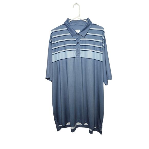 Callaway OptiDri Men's Short Sleeve Polo Shirt Blues Stripes Size XXL - Picture 1 of 7
